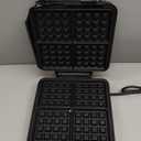 1200W Belgian Waffle Maker with 4-Slice, Waffle Iron with Nonstick Plates, Time & Temp Control, LCD Display, Perfect Waffle Machine for Kids and Families, Stainless Steel, Silver