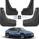 Mud Flaps for 2025 New Tesla Model Y Juniper Accessories No Drilling All-Weather Splash Guards Kits Tire Protector & Vehicle Paint Protection Mud Guard Thicker & Softer Version (Set of 4)