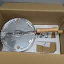 Stovetop Popcorn Maker - 6-Quart Aluminum Popcorn Popper with Hand Crank, Vented Lid, and Stir Paddle by Great Northern Popcorn (Silver)