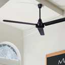 Canarm 60" Black Weatherproof Industrial Ceiling Fan – High-Performance DC Motor – Wall Control – Ideal for Outdoor Patios, Warehouses & Gyms, Extra Large