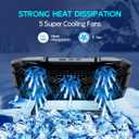 AIMIUZI Laptop Cooling Pad Laptop Cooler Stand, Laptop Fan Cooling Pad for 12-15.6 Inch Laptop Notebooks, 5 Quiet Fans, 5 Angle Adjustable Laptop Cooling Stand (Black)