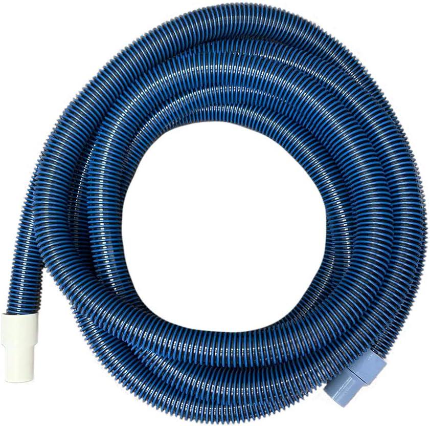 Puri Tech 1.5 Inch Diameter x 25' Feet Long Vacuum Hose for In-Ground Swimming Pools with Swivel Cuff to Prevent Tangles or Twisting Protected from UV & Chemicals