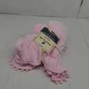 PAVILIA Fleece Throw Blanket for Couch with Pom Pom Fringe, Light Pink, Soft Cozy Fuzzy Flannel Blanket for Sofa Bed, Lightweight Plush All Season Throw, 50x60 Inches (50"x60")