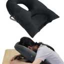 New Upgrade Face Down Pillow After Eye Surgery, Adjustable Height Prone Prone Pillow Face Down Sleep, Retina Lying Pillow, Eye Surgery Support Equipment, Black