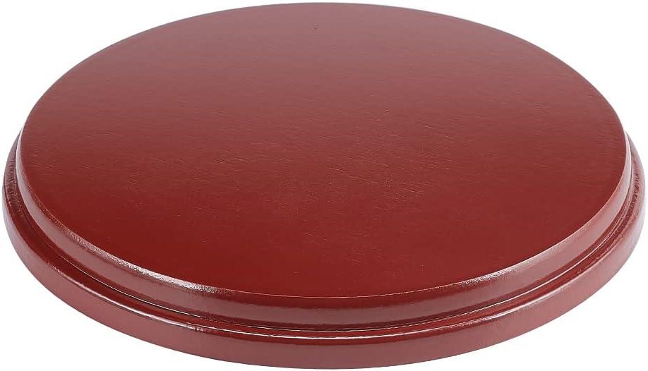 FINGERINSPIRE Round Wood Base (Saddle Brown, Diameter 6 inch, Thick 0.6 inch) Wood Display Base for Gemstone Jewellery, Round Wood Plaque Base Riser Farmhouse Decor for Mini Vase Display