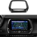 Car Sticker Center Control Navigation Panel Decal ABS Carbon Fiber Interior Trim Cover for Chevrolet Camaro 2016 2017 2018 2019 2020 2021 2022 2023 2024 Accessories (B)