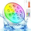 Pool Lights, Upgraded Rechargeable Submersible LED Lights with Remote Waterproof 16 Colors Hot Tub Underwater Light for Inground Pool, Pond, Aquarium, Bath, Party, Vase