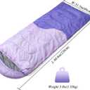 Sleeping Bag - 3 Seasons for Adults Kids Boys Girls Camping Hiking - Warm Cold Weather Lightweight Portable with Compression Bag for Backpacking in Spring, Summer, Fall and Winter, Single