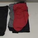 4 Pack Women's Maternity Shorts with Pockets Over The Belly Yoga Biker Pregnancy Workout Running Active Shorts (X-Large, 2 Black 1 Heather Grey 1 Red)