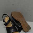 Clarks womens Annadel Clover (7.5, Black Leather)