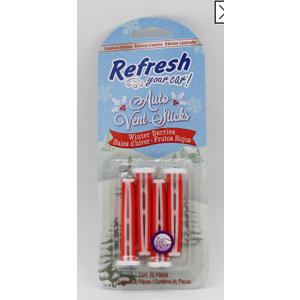 Refresh Your Car! Winter Berries Vent Sticks Car Air Freshener, (4 Pack)
