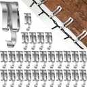 Zonon 200 Pcs Christmas Light Clips Metal Gutter Hooks for Outdoor Xmas Hangers for Shingles Roof Seasonal Lighting Gutter Clips Hanging Festival Xmas Outside Decoration