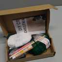 DIY Crochet Christmas Tree Kit - Handmade Holiday Crochet Christmas Decoration Set, Christmas Tree Bow Pearl Embellishment, Beginner Craft Crochet Kit (D)