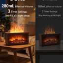 Essential Oil Diffuser, 7-Color Fireplace Fire Flame Aromatherapy Humidifier, 280ml Ultrasonic Aroma Diffuser Cozy Gift with Time Sets and Remote Control for Bedroom Home Yoga Office
