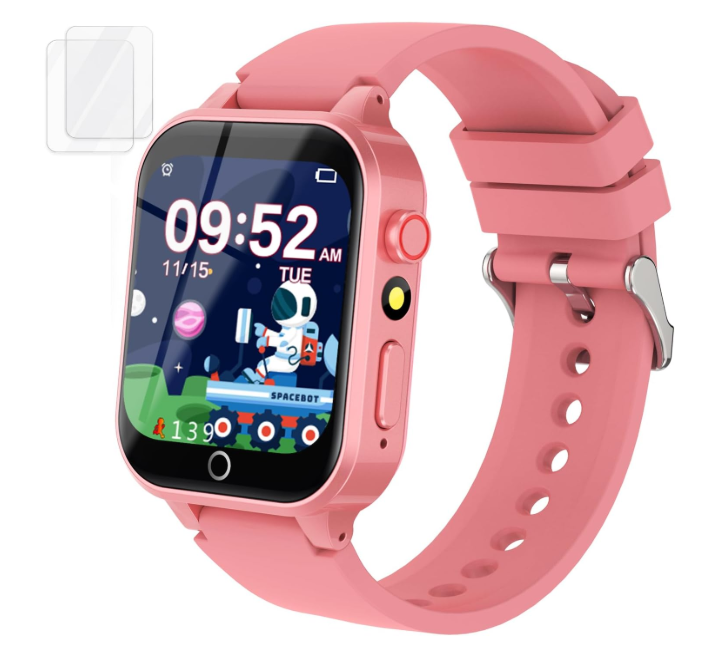 Kids Smart Watches Girls Age 6-12, 26 Games Touchscreen Kids Watch with Video Camera Music Player Learning Cards Audiostory Flashlight 12/24 hr Educational Toys Birthday Gifts for Girls Ages 6 7 8