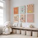 LOLUIS Inspirational Wall Art, Growth Mindset Positive Affirmations Nursery Classroom Decor, Set of 6 UNFRAMED 8x10in Gifts