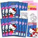 12 Pc Hello Kitty Mini Party Favors Set - Bundle with 12 Hello Kitty Play Packs | Mini Coloring Books, Stickers, and Goodie Bags (Hello Kitty Birthday Party Supplies Decorations)