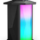Ortizan Outdoor Speaker, Bluetooth Speaker with Lights, 50W Stereo Sound, IPX5 Waterproof, 24H Playtime, Sync up to 100 Wireless Speakers, Portable for Outdoors/Patio/Porch, Tech Gadgets, Gift for Men