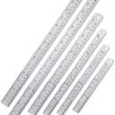 Mr. Pen Stainless Steel Ruler Set, 6-16", "Metric Metal Ruler, Long and Small Sizes, Straight Edge