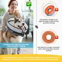 Inflatable Dog Cone Collar w/Pump - Small Dog Donut Collar After Surgery - Washable Dog Collar w/Removable Soft Cone for Dogs After Surgery- Dog Cone Alternative After Surgery w/Soft Cover