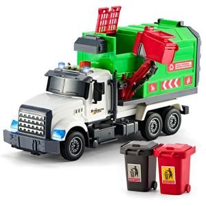Large Garbage Truck Toys for 3 4 5 6 7 8 Year Old Boys, Lights and Sounds Truck Vehicles Toy for Kids Childs Toddlers Christmas Birthday Gift