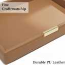 Leather Storage Tray for Men and Women - Vanity Tray for Bathroom, Bedroom, and Dresser Table - Decorative Storage Box Leather Valet Tray Catchall Tray for Watch, Jewelry, Perfume