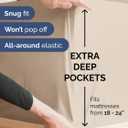 Extra Deep King Sheet Set - 6 Piece Breathable and Cooling Sheets - Hotel Luxury Bedding for Women, Men, Kids & Teens - Easy & Secure Fit - Soft, Wrinkle Free and Comfy - Extra Deep Pockets - Wheat