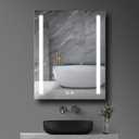 24x30 LED Mirror Medicine Cabinet Recessed or Surface, Defogger, Makeup Mirror 3X, Adjustable Color Temp & Dimmer, Outlets & USB (24x30) (CASE 24x30 IN One Door)