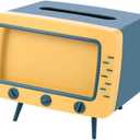 Jucaifu 2 in 1 Tissue Box Cover Holder for Bathroom Vanity Countertops, Adorable TV Shaped Square Toilet Paper Napkin Box Perfect for Kitchen Dining Room Bathroom Decor (Blue)