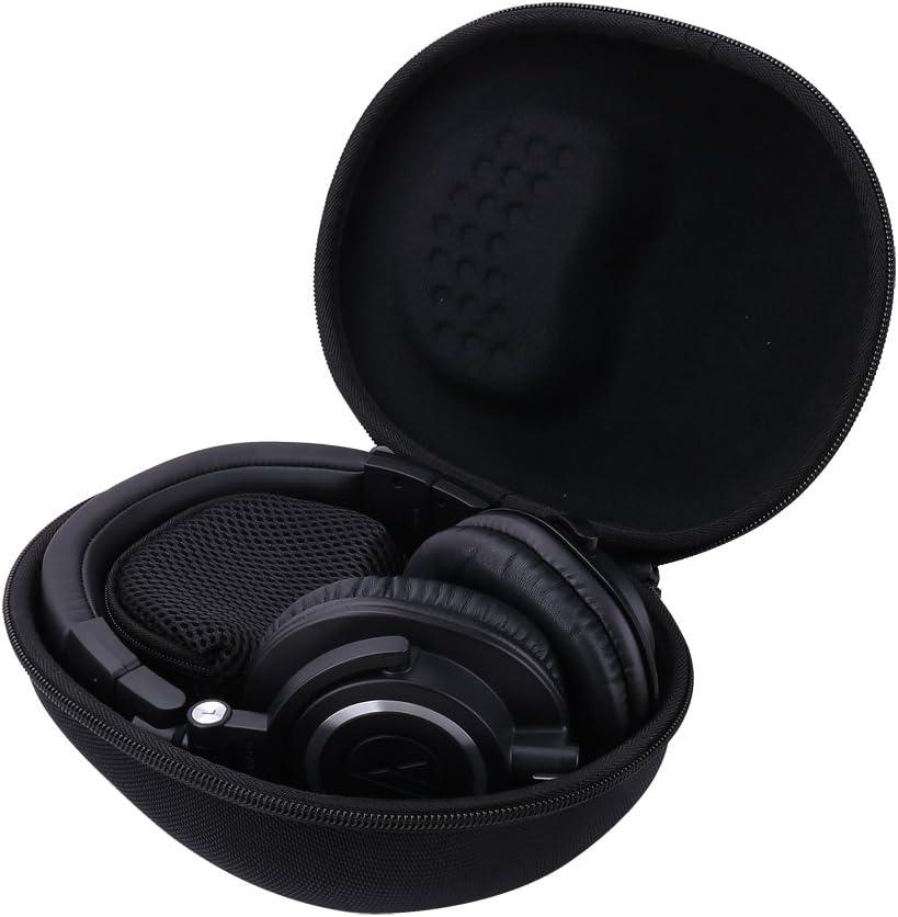 Aenllosi Hard Carrying Case Replacement for Audio-Technica ATH-M20x/M30x/M40x/M50x/M60x Professional Studio Monitor Headphones (black)