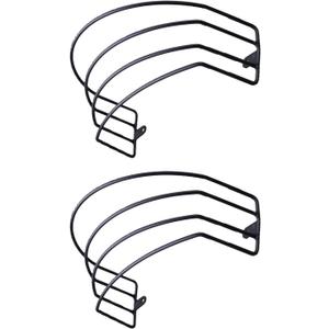 2 Pack Wall Mounted Hat Organizer, Hat Rack for Wall, Black Metal Ball Cap Storage Hold Up to 30 Caps for Closet Door & Bedroom, Space-Saving Storage Solution with Adhesive & Screw Installation Kit