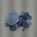 ZAFUL Women's Triangle Bikini Lace Frilled Ruffles Gingham Print Tie Side Spaghetti Strap 2 Pieces Bikini Swimsuit (Medium, 3-blue)