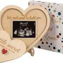 Pregnancy Announcement Gift Box for Grandparents - Ultrasound Picture Frame Ornament, Baby Reveal Surprise for Grandma & Grandpa, New Baby Gift Ideas (white)