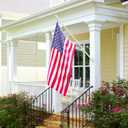 ZMTECH Flag Pole - Upgraded Bracket, 6 FT Stainless Steel Flag Poles for Outside House, Residential or Commerical, Tangle Free Flag Pole Kit for American Flag (Without Flag, White)