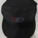 LED Message Display Baseball Cap, Bluetooth Editable, Cool Hat for Party, Black