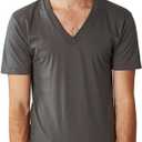 American Apparel Men's Unisex Fine Jersey Short-Sleeve V-Neck (Medium)