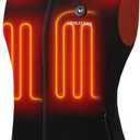 Venustas Women's Fleece Heated Vest with Battery, Lightweight Electric Heated Coat (Black) L