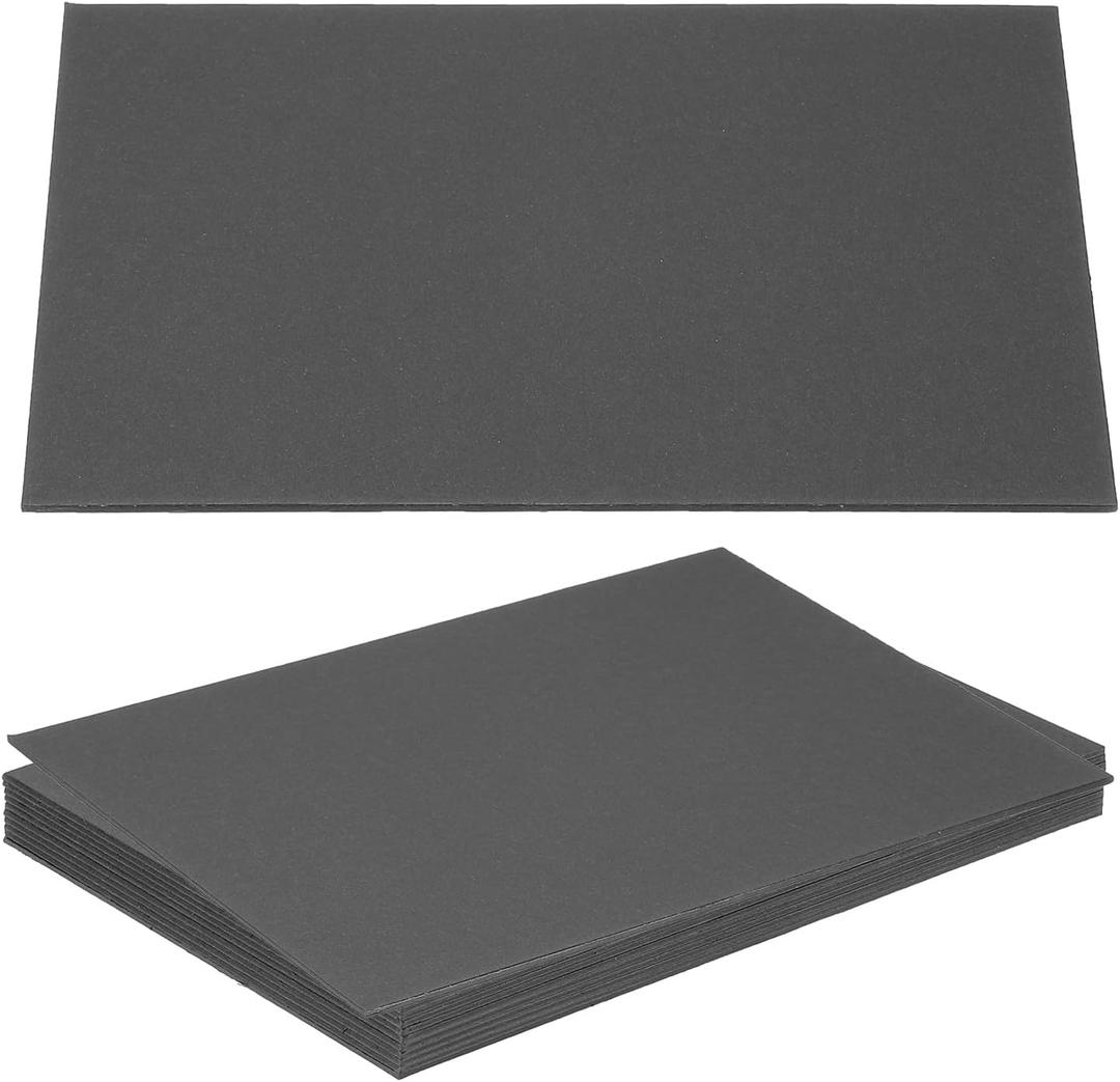 PATIKIL 7x5x0.06" Chipboard Sheets, 10Pcs 60PT Thick Book Board Binders Board Sturdy Bookbinding Supplies for Book Binding Cover, Black