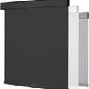 Cordless Blackout Roller Shades for Windows & Doors, Free-Stop Shades with Valance, UV Protection, Thermal Insulated Window Blinds for Home, Bedroom, Office, Black, 45" W x 72" H