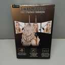 JUSRON 360 Viewing Angle Self Hair Cutting Mirror, Clear Anti-Fog HD Glass (Black Without LED Without Accessories)