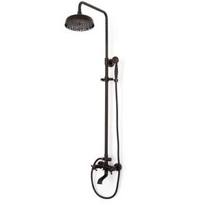 LightInTheBox Wall Mount Shower Faucet System Combo Set Shower System with 8" Rain Showerhead and Oil Rubbed Bronze Trim Kit
