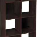 ClosetMaid Cubeicals 8 Cube Storage Shelf Organizer Bookshelf, Stackable, Vertical or Horizontal, Easy Assembly, Wood, Espresso Finish