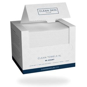 Clean Skin Club Clean Towels XL, 100% USDA Biobased Face Towel, Disposable Face Towelette, Eczema Association Accepted, Makeup Remover Dry Wipes, Ultra Soft, 100 Ct, 2 Pack