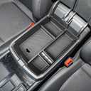 HGWEI Center Console Organizer Compatible with VW Atlas and Cross Sport 2018 2019 2020 2021 2022 2023 Accessories, Interior ABS Armrest Storage Box Insert Tray (Not Fit 2024 2025), Black