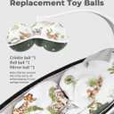 Infant Insert Compatible with 4moms Mamaroo Swing and Infant Carseat, Including 3 Replacement Balls, Reversible Newborn Insert for Baby Swing, Stroller, Bouncer, Soft Fabric - Animals