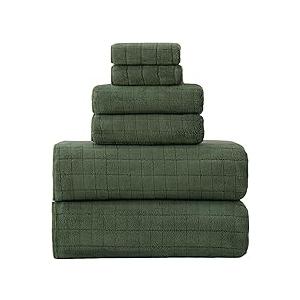 39x79 Inches Bath Sheet Towels for Adults Super Soft Absorbent Quick Dry Microfiber Extra Large Bath Towels for Bathroom(Olive Green,6PCS)