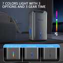 Dehumidifier for Home 1000 sq.ft - Small Quiet Dehumidifier with Auto Shut Off, Aromatherapy, 3 Gear Timer, Sleep Mode, 7-Color LED Light, Drain Hose for Bedroom, Bathroom, Basement, RV(Matte Silver)