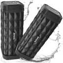 BUGANI Bluetooth Speakers, Portable Speakers, 100FT Range Bluetooth 5.0 TWS Pairing,IPX5 Waterproof Speakers Built-in Mic, 24H Play Type-C,Suitable for Outdoor Speakers at Travel/Party(2 Pack)