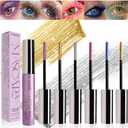 6 Colors Colorful Mascara for Eyelashes Set, Pearly Glitter Waterproof No Smudge, Charming Voluminous, Halloween Christmas Eyes Makeup