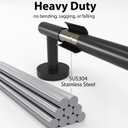 24 Inch Modern Towel Racks for Bathroom, Heavy Duty SUS304 Wall Mounted Towel Bar, Matte Black